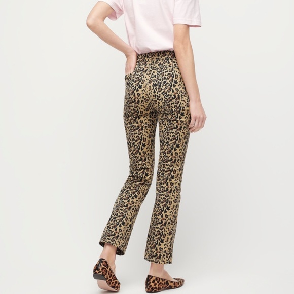 J Crew Leopard Kickout Crop Pants - Picture 4 of 6